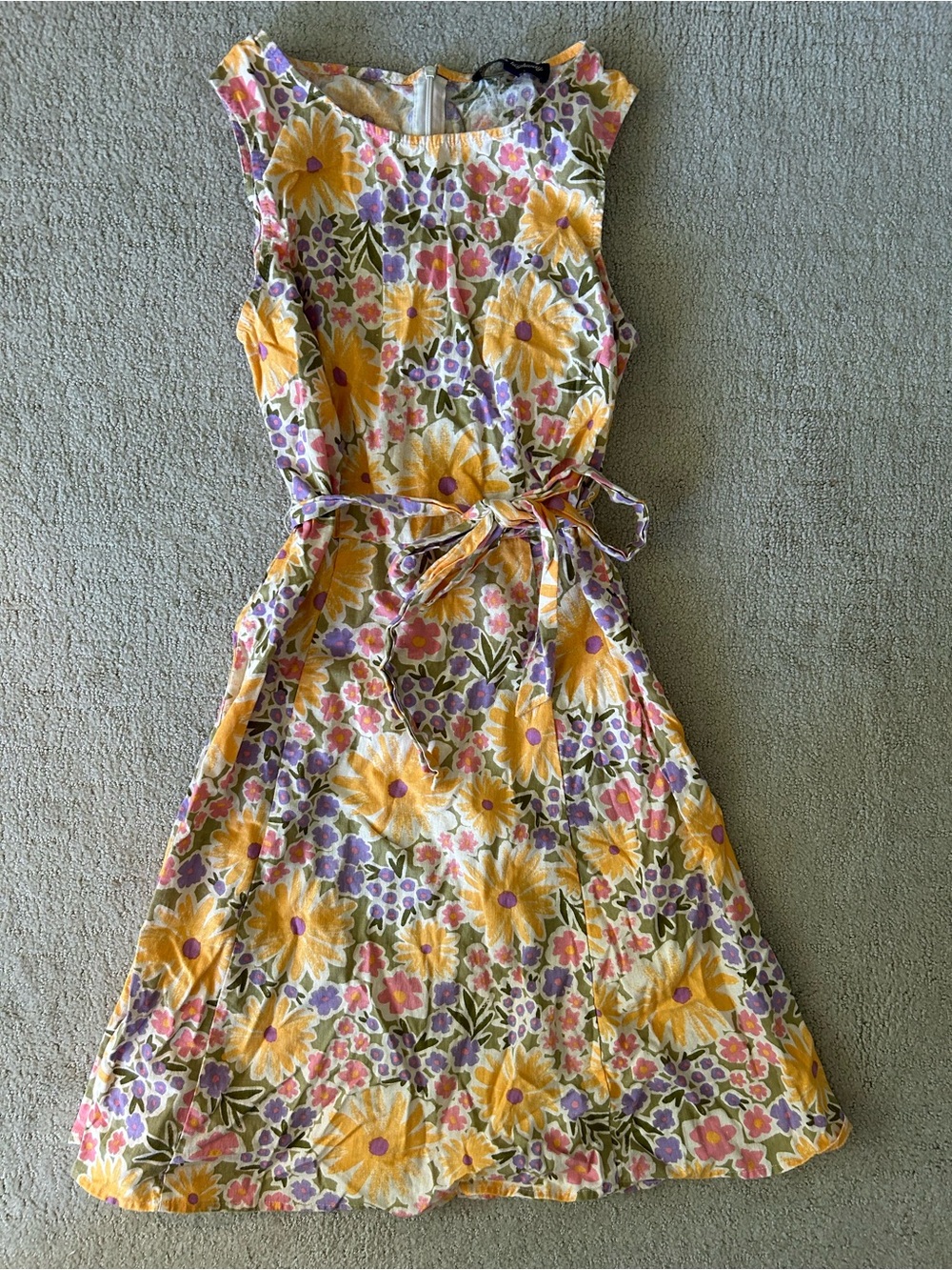 Princess Highway linen/cotton floral a-line dress